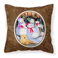 thumbnail image 1 of Carolines Treasures SS8989PW1414 Snowman with Golden Retriever Fabric Decorative Pillow, 14Hx14W, multicolor, 1 of 4