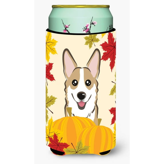 Carolines Treasures Sable Corgi Thanksgiving Tall Boy beverage Insulator Hugger Tall Boy multicolor