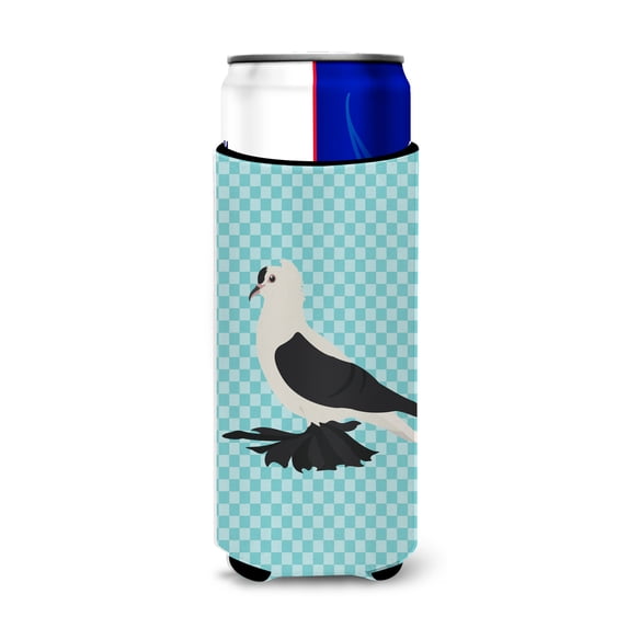 Carolines Treasures Saxon Fairy Swallow Pigeon Blue Check Michelob Ultra Hugger for Slim Cans