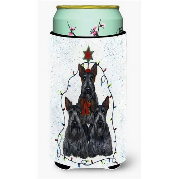 Carolines Treasures Scottie Christmas Family Tree Tall Boy Hugger Tall Boy multicolor