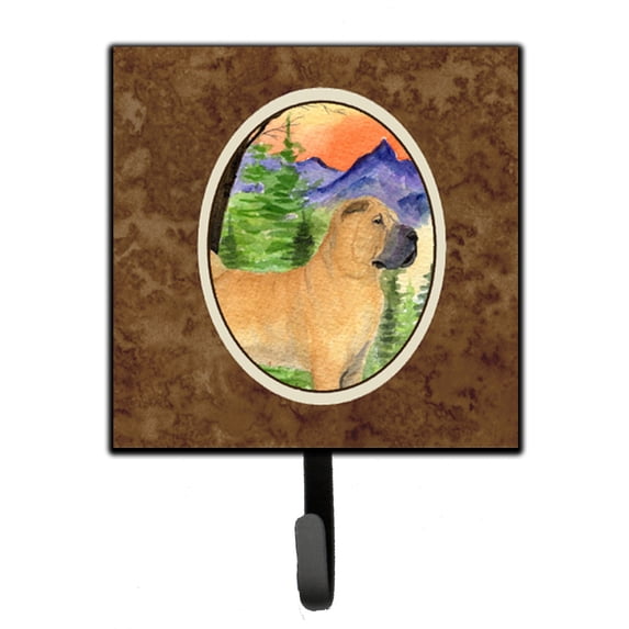 Carolines Treasures Shar Pei Leash or Key Holder Single Hook multicolor