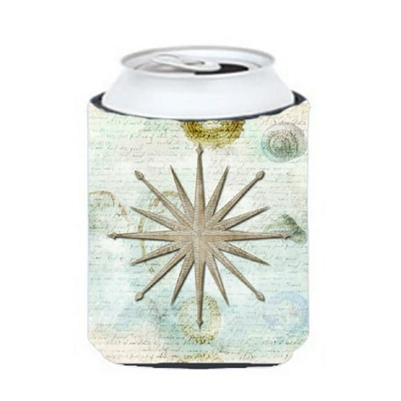 Carolines Treasures  Shells Navigation Star Can Or Bottle Hugger