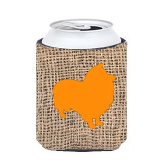 Carolines Treasures Sheltie Burlap And Orange Can Or Bottle Hugger