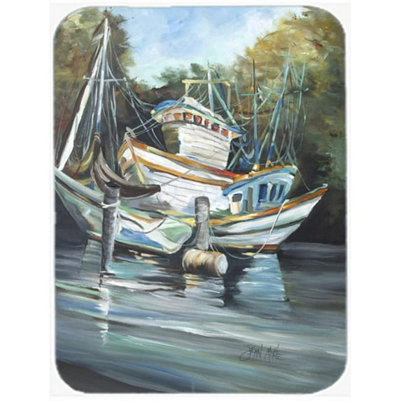 Carolines Treasures Shrimpers Cove And Shrimp Boats Mouse Pad