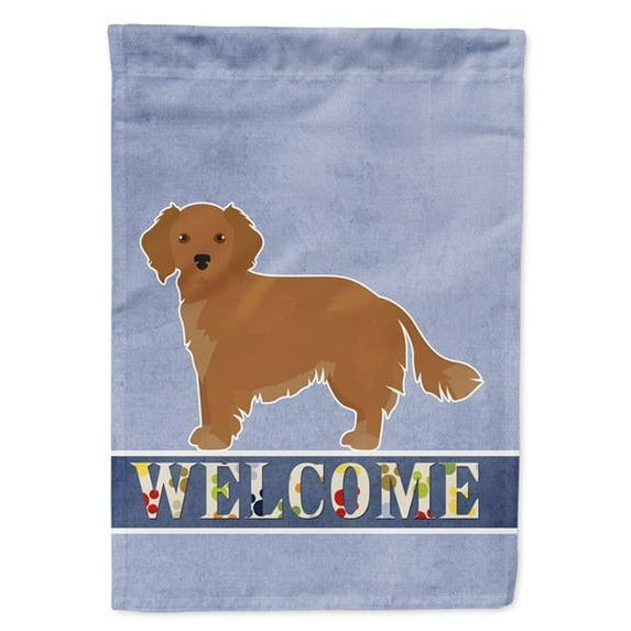 Carolines Treasures Small Greek Domestic Dog Kokoni Welcome Garden Size Flag
