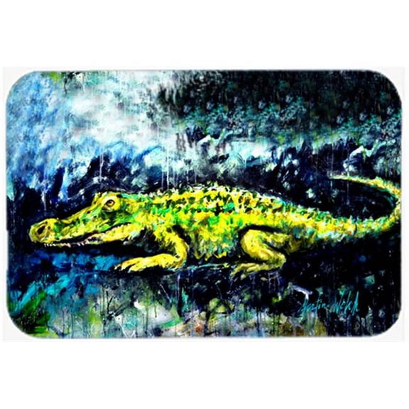 Carolines Treasures Sneaky Alligator Glass Cutting Board - Large