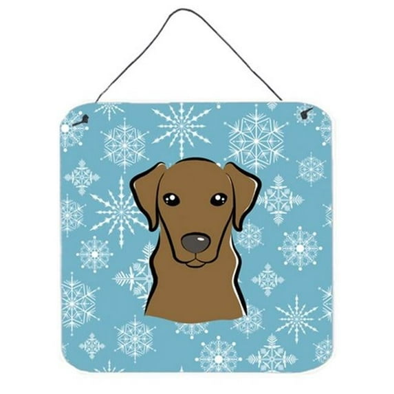 Carolines Treasures Snowflake Chocolate Labrador Wall or Door Hanging Prints 6x6 multicolor