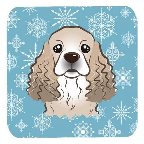 Carolines Treasures Snowflake Cocker Spaniel Foam Coasters