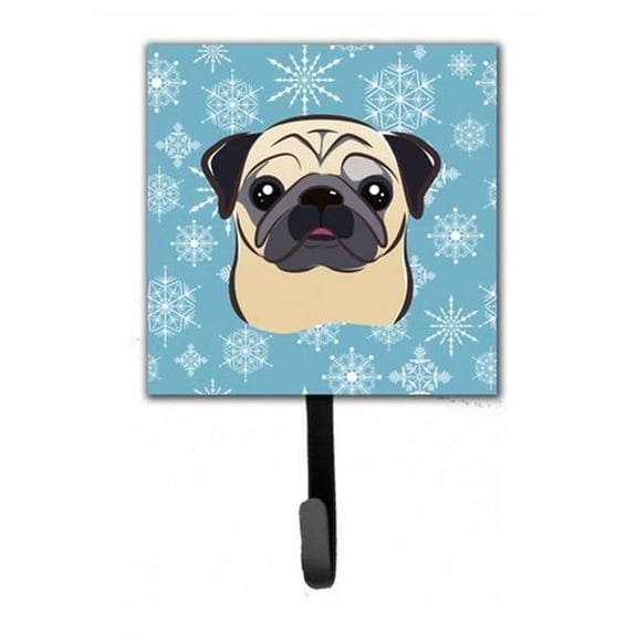 Carolines Treasures BB1696SH4 Snowflake Fawn Pug Leash & Key Holder