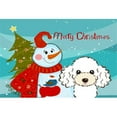 thumbnail image 1 of Carolines Treasures BB1877PLMT Snowman With White Poodle Fabric Placemat, 1 of 1