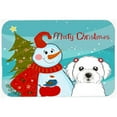 thumbnail image 1 of Carolines Treasures Snowman with Maltese Glass Cutting Board Large 12H x 16W multicolor, 1 of 2