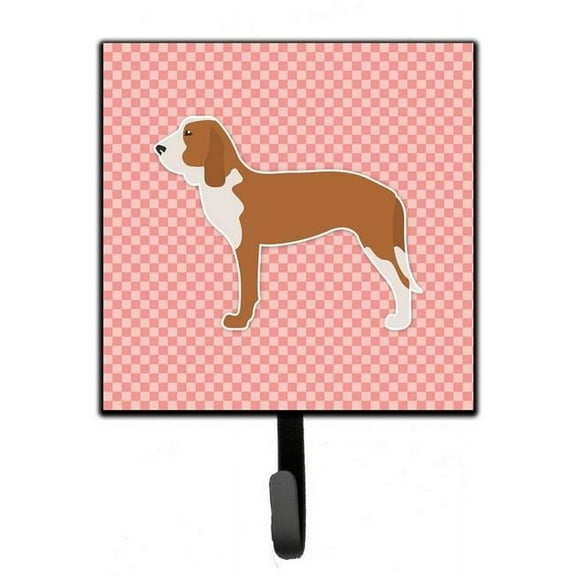 Carolines Treasures BB3591SH4 Spanish Hound Checkerboard Pink Leash or Key Holder