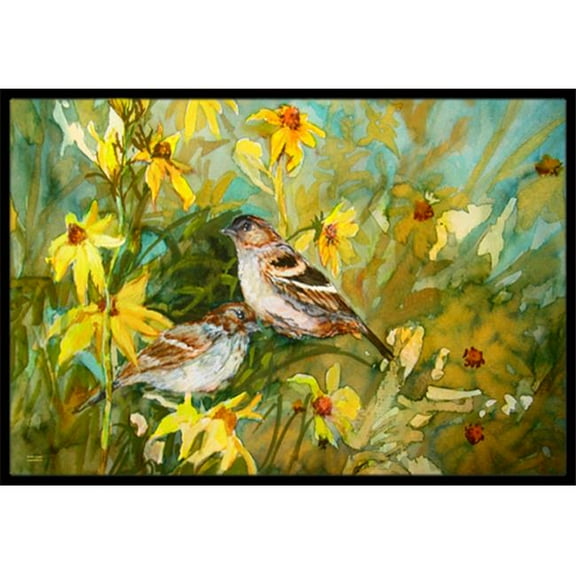 Carolines Treasures Sparrows In The Field Indoor & Outdoor Mat - 18 x 27 in.