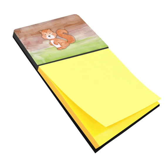 Carolines Treasures Squirrel Watercolor Sticky Note Holder Large multicolor