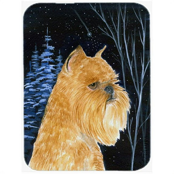 Carolines Treasures Starry Night Brussels Griffon Glass Cutting Board - Large