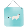 thumbnail image 1 of Carolines Treasures BB8046DS66 Stoat Short-Tailed Weasel Blue Check Wall or Door Hanging Prints, 6 x 6 in., 1 of 1