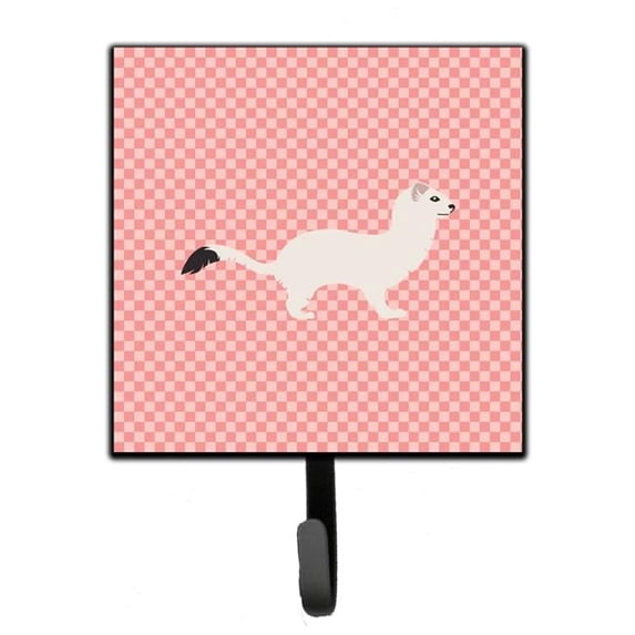 Carolines Treasures BB7872SH4 Stoat Short Tailed Weasel Pink Check Leash or Key Holder