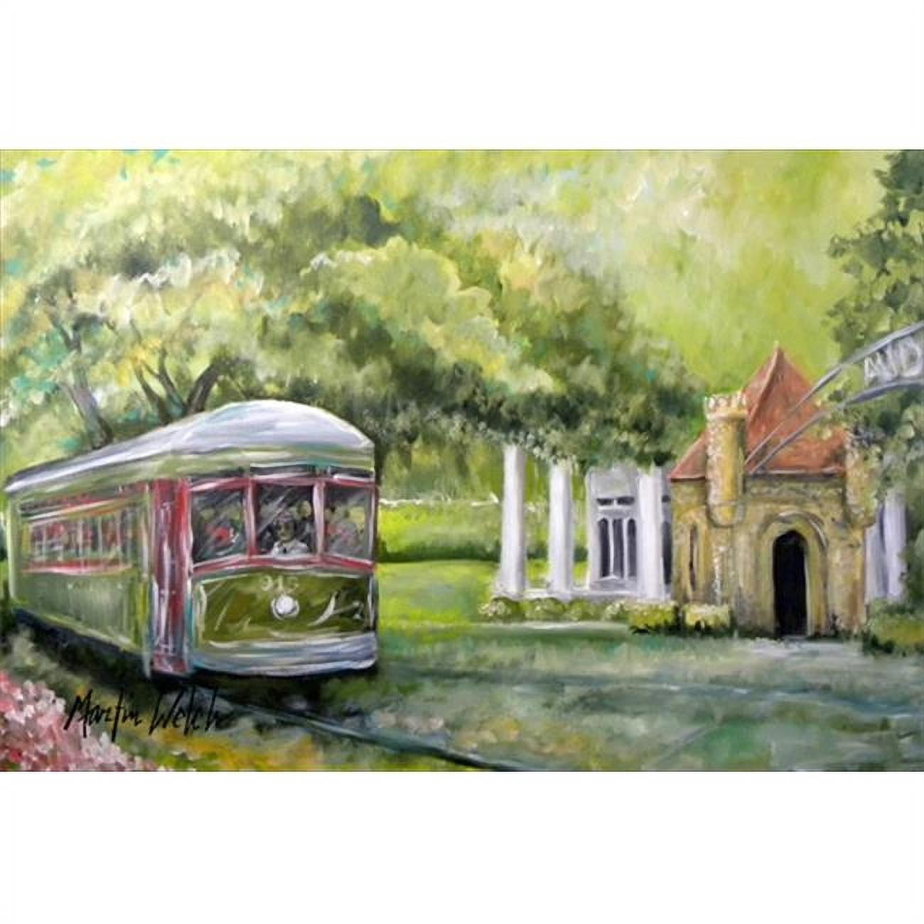 Carolines Treasures MW1091PLMT Streetcar Next Stop Audubon Park Fabric Placemat