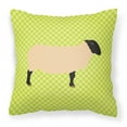 thumbnail image 1 of Carolines Treasures BB7798PW1414 Suffolk Sheep Green Fabric Decorative Pillow, 14 x 14 in., 1 of 4