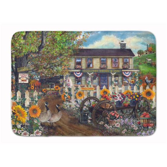 Carolines Treasures Sunflowers & The Old Country Store Machine Washable Memory Foam Mat