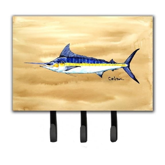 Carolines Treasures  Swordfish On Sandy Beach Leash & Key Holder