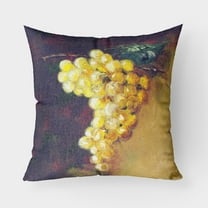 Carolines Treasures TMTR0152PW1818 White Grapes by Malenda Trick Canvas Decorative Pillow 18H x18W multicolor