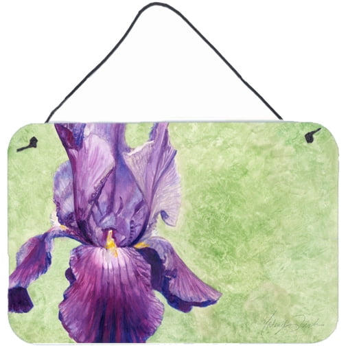 Carolines Treasures TMTR0234DS812 Purple Iris by Malenda Trick Wall or Door Hanging Prints 8x12 multicolor