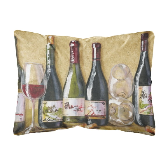 Carolines Treasures TMTR0271PW1216 Wine Du Vin by Malenda Trick Canvas Fabric Decorative Pillow, 12H x16W, multicolor