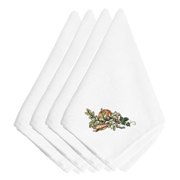 Carolines Treasures Thanksgiving Oak Bounty Embroidered Napkins