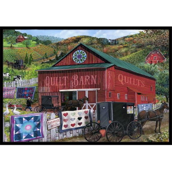 Carolines Treasures  The Quilt Barn Indoor & Outdoor Mat- 18 x 27 in.