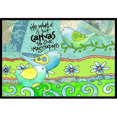 Carolines Treasures  The World Is But A Canvas To Our Imagination Indoor & Outdoor Mat - 24 x 36 in.