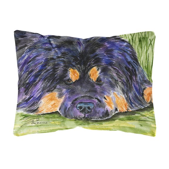 Caroline's Treasures SS8519PW1216 Tibetan Mastiff Decorative Canvas Fabric Pillow, 12H x16W, multicolor