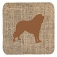 thumbnail image 1 of Carolines Treasures  Tibetial Mastiff Burlap and Brown Foam Coasters - Set - 4, 1 of 1