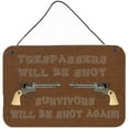 thumbnail image 1 of Carolines Treasures  Tresspassers Will Be Shot Aluminium Metal Wall Or Door Hanging Prints, 1 of 1