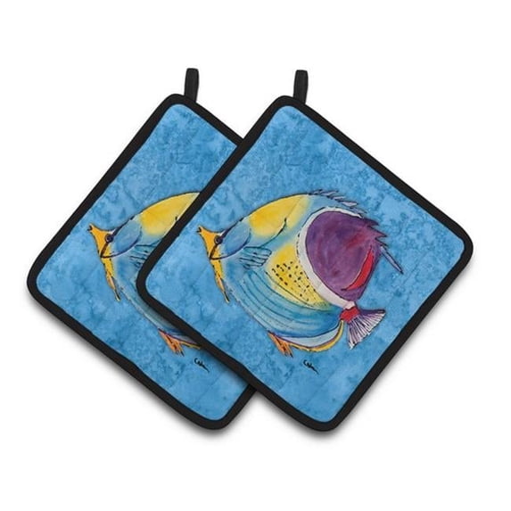 Carolines Treasures Tropical Fish Pair of Pot Holders 7.5 x 3 x 7.5 in.