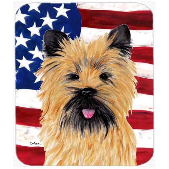 Carolines Treasures USA American Flag With Cairn Terrier Mouse Pad