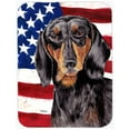 thumbnail image 1 of Carolines Treasures  USA American Flag with Dachshund Glass Cutting Board - Large, 1 of 1