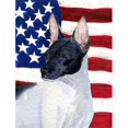 thumbnail image 1 of Carolines Treasures  USA American Flag with Rat Terrier House Size Canvas Flag, 1 of 1