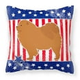 thumbnail image 1 of Carolines Treasures BB3351PW1818 USA Patriotic Chow Chow Fabric Decorative Pillow, 1 of 2