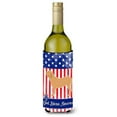 thumbnail image 1 of Carolines Treasures  USA Patriotic Fila Brasileiro Wine Bottle Beverge Insulator Hugger, 1 of 1