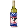 thumbnail image 1 of Carolines Treasures  USA Patriotic Japanese Chin Wine Bottle Beverge Insulator Hugger, 1 of 1