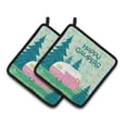thumbnail image 1 of Carolines Treasures VHA3004PTHD Happy Campers Glamping Trailer Pair of Pot Holders, 7.5HX7.5W, multicolor, 1 of 3