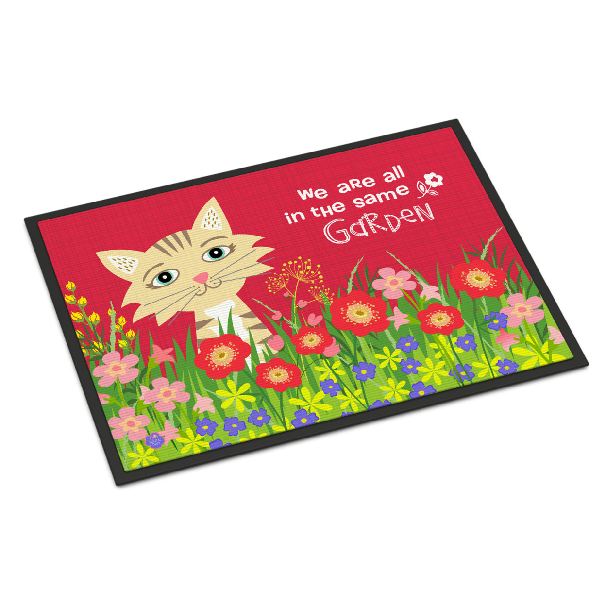 Carolines Treasures VHA3009MAT Garden Cat Door Mat, Indoor Rug or