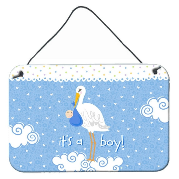 Carolines Treasures VHA3012DS812 Its a Baby Boy Wall or Door Hanging Prints  8x12 multicolor