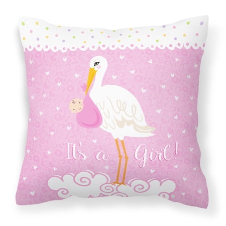 It's a Baby Girl Fabric Decorative Pillow