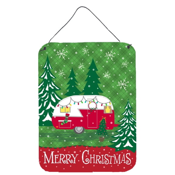 Carolines Treasures VHA3018DS1216 Christmas Vintage Glamping Trailer Wall or Door Hanging Prints 12WX16H multicolor