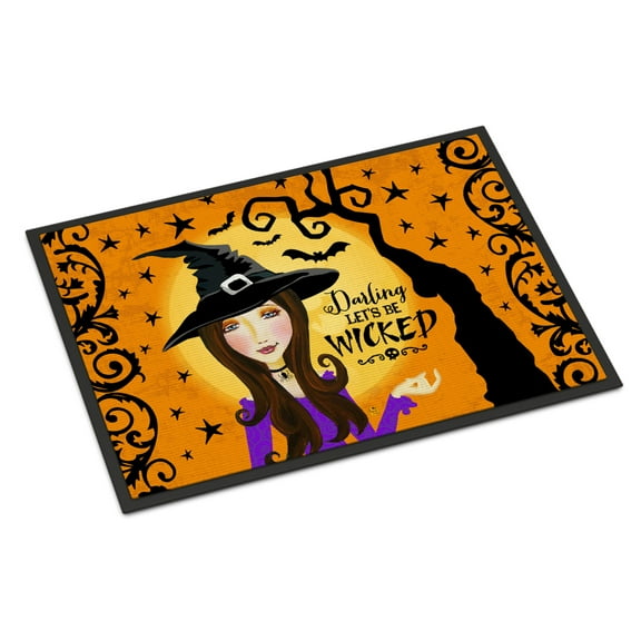 Carolines Treasures VHA3019JMAT Halloween Wicked Witch Door Mat Indoor Rug or Outdoor Welcome Mat 24x36 Doormat 36"L x