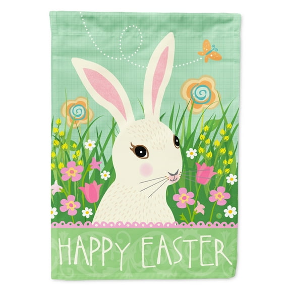Carolines Treasures VHA3023GF Easter Bunny Rabbit Flag Garden Size  Small multicolor