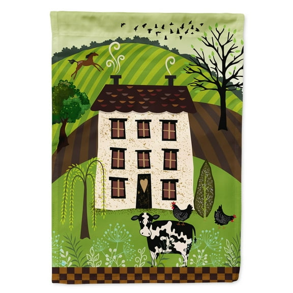 Carolines Treasures VHA3024GF Folk Art Country House Flag Garden Size  Small multicolor
