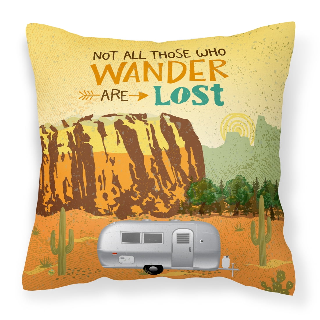 Caroline's Treasures Vha3026pw1414 Airstream Camper Camping Wander Fabric Decorative Pillow